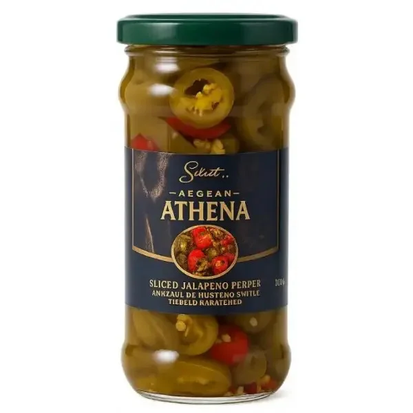 Перець Халапеньо Мікс Athena Aegean Sliced Jalapeno Pepper Атена маринований нарізаний Кільцями Червоний Зелений 180г - 2
