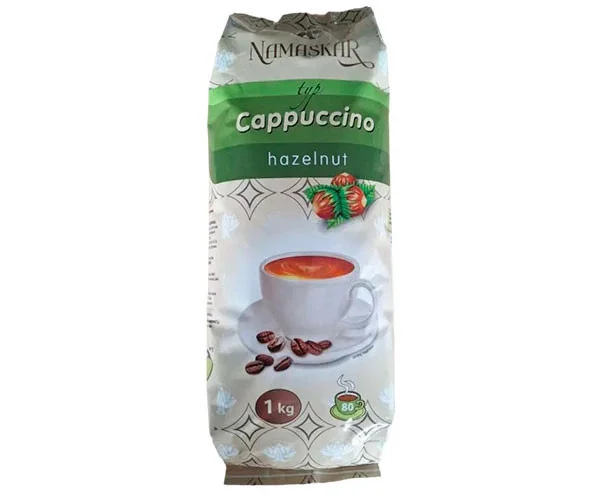 Напій Капучино розчинний Namaskar Cappuccino typ Hazelnut Намаскар горіхово-кавовий смак вакуум Пакет 80порцій 1000г - 2