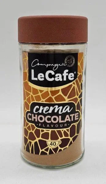 Кава розчинна LeCafe Crema Chocolate Flavour Coffee Лекафе Крема смак Шоколаду Гранули Склобанка 75г - 2
