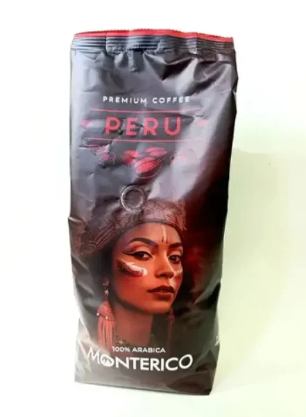 Кава в зернах Monterico Peru Premium Coffee 100% Arabica Монтеріко Перу Преміум Арабіка Пакет з клапаном 1000г - 2