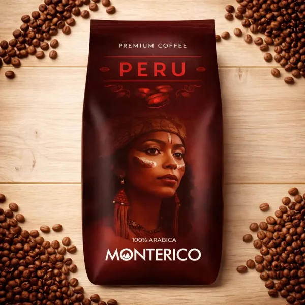 Кава в зернах Monterico Peru Premium Coffee 100% Arabica Монтеріко Перу Преміум Арабіка Пакет з клапаном 1000г - 3