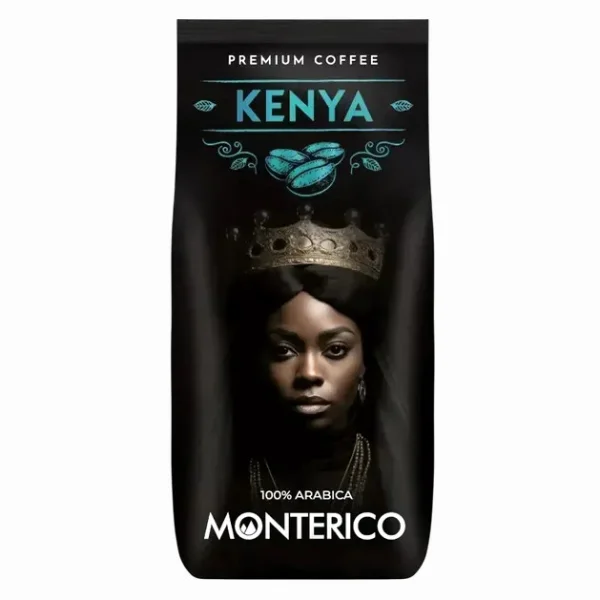 Кава в зернах Monterico Kenya Premium Coffee 100% Arabica Монтеріко Кенія Преміум Арабіка Пакет з клапаном 1000г - 4