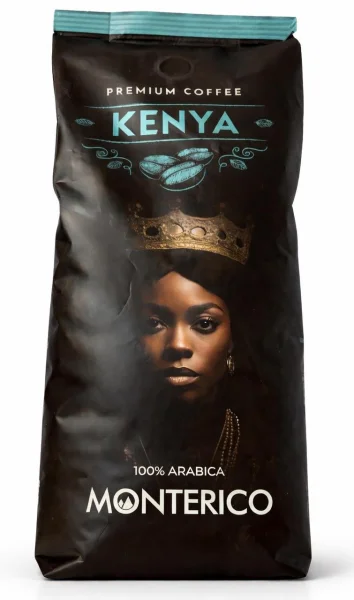 Кава в зернах Monterico Kenya Premium Coffee 100% Arabica Монтеріко Кенія Преміум Арабіка Пакет з клапаном 1000г - 3
