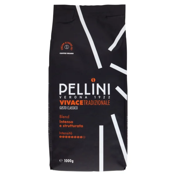 Кава в зернах Pellini Verona Vivace Tradizionale Gusto Classico Blend Intenso Пелліні Верона Класична Пакет 1000г - 2
