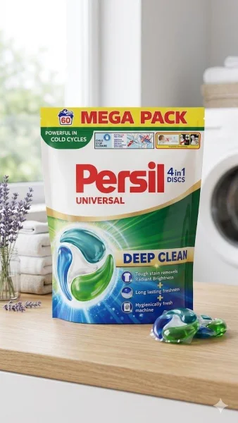 Диски для прання Persil Universal Deep Clean 4in1 Discs Персіл Універсальні капсули 4в1 Пакет 60шт - 3