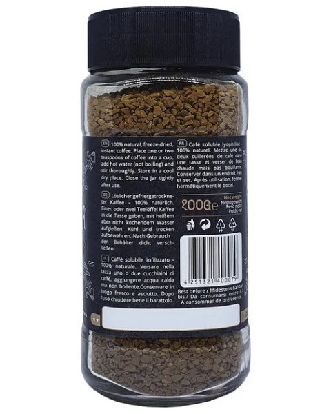 Кава розчинна Mocca Jack Addiction Instant coffee Robusta Мокка Джек Залежність в гранулах Робуста Скло 200г - 2
