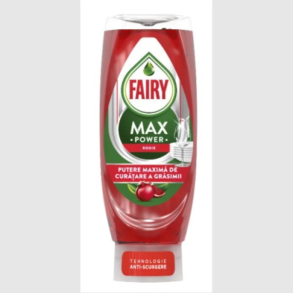 Гель для миття Посуду Fairy Max Power Rodie Фейрі ефективний Антижир технологія Антирозлив Гранат 730мл - 2