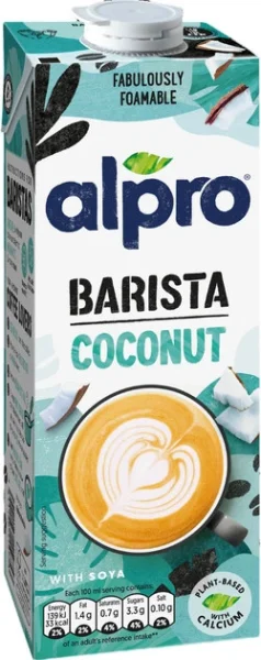 Напій Кокосово-Соєвий Рослинний без Лактози Alpro Coconut Professionals Альпро для Бариста і Кавових напоїв з Кальцієм Тетрапак 1л - 1