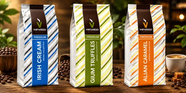 Кава зернова ароматизована Virtuozzo Espresso Premium Aroma Collection Italian Caramel Віртуозо Італійська Карамель 1кг - 3