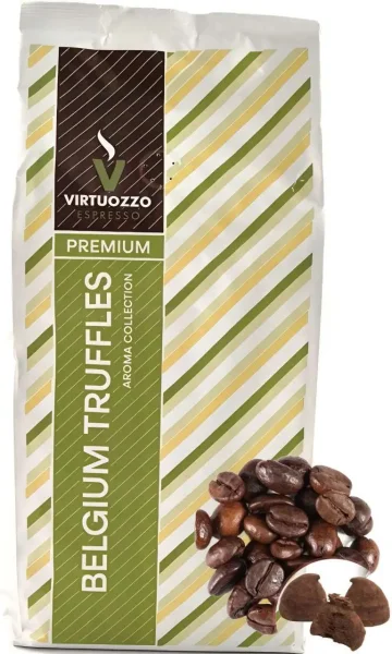 Кава зернова ароматизована Virtuozzo Espresso Premium Aroma Collection Belgium Truffles Віртуозо Бельгійський Трюфель 1кг - 2