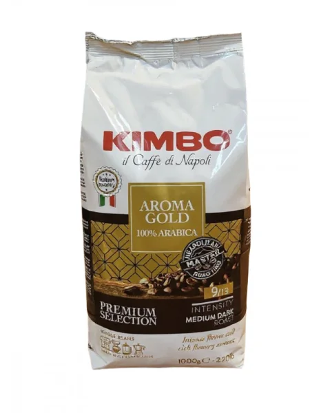 Кава в зернах Kimbo Aroma Gold Arabica Premium Selection Medium Dark Кімбо Арома Голд арабіка Пакет 1кг - 2