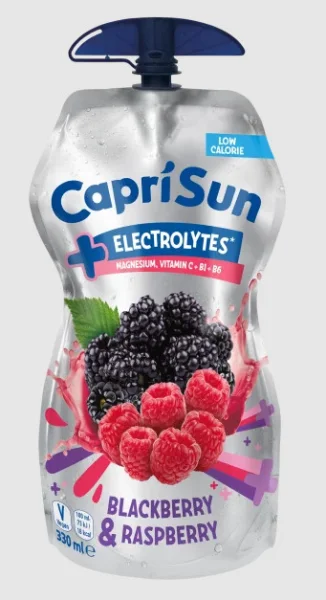 Напій з фруктовим соком Дитячий Capri-Sun Electrolytes Blackberry&Raspberry Капрі Сан Ожина Малина з Електролітами Дой-пак 330мл - 1