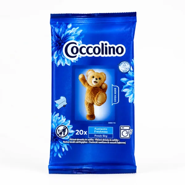 Серветки Ароматичні для автоматичних Сушильних машин Coccolino Fantastic Freshness Fresh Sky Коколіно з міні клапаном 20шт - 2