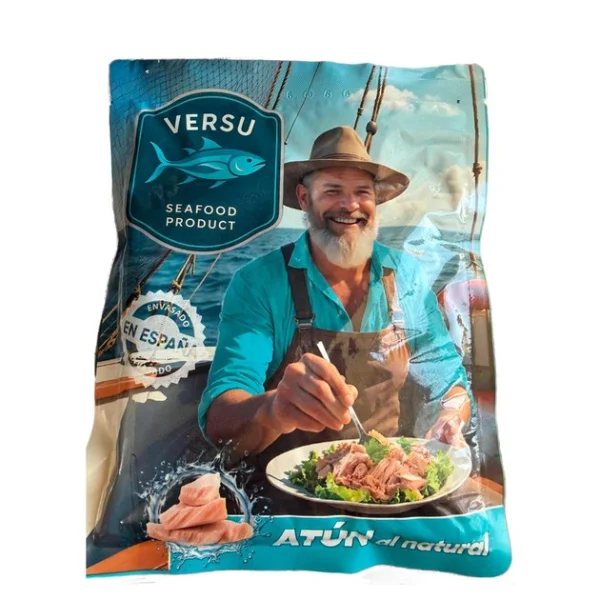 Філе Тунця в власному соку Versu Atun al natural Seafood product Версу шматочки фольгований Пакет 1000г - 1