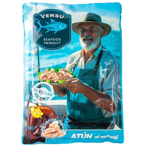 Філе Тунця в власному соку Versu Atun al natural Seafood product Версу шматочки фольгований Пакет 1000г - 3