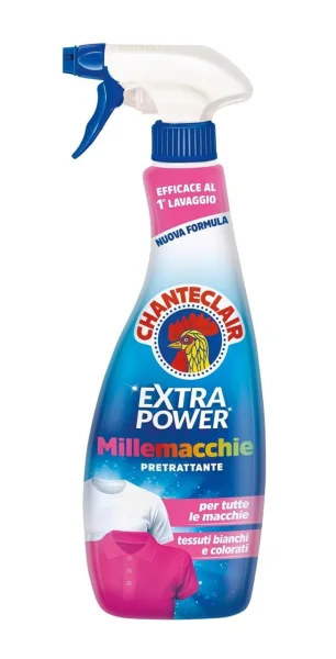 Плямовивідник Попередньої обробки ChanteClair Millemacchie Extra Power Pretrattante від всіх видів плям Біле Кольорове Спрей 500мл - 2