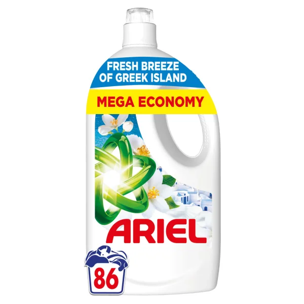 Гель для прання Універсальний Ariel Fresh Breeze of Greek Island Арієл Бріз островів Греції Жасмін 86прань 3870мл - 2