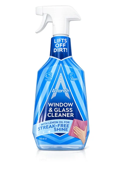 Засіб очистки Вікон та Скла Спрей Astonish Window&Glass Streak free Shine Lemon Oil Астоніш з Лимонною олією 750мл - 1
