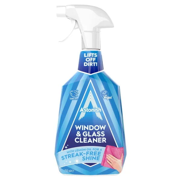Засіб очистки Вікон та Скла Спрей Astonish Window&Glass Streak free Shine Lemon Oil Астоніш з Лимонною олією 750мл - 4