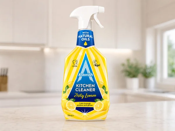 Засіб очистки поверхонь Кухні Спрей Astonish Kitchen cleaner with natural Oils Астоніш Антижир Лемон 750мл - 1