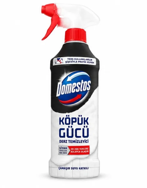 Засіб для чищення Швів кераміки Ванни Туалету Спрей Domestos Derz Temizleyici katk Доместос Сила піни з хлорним відбілювачем 450мл - 3