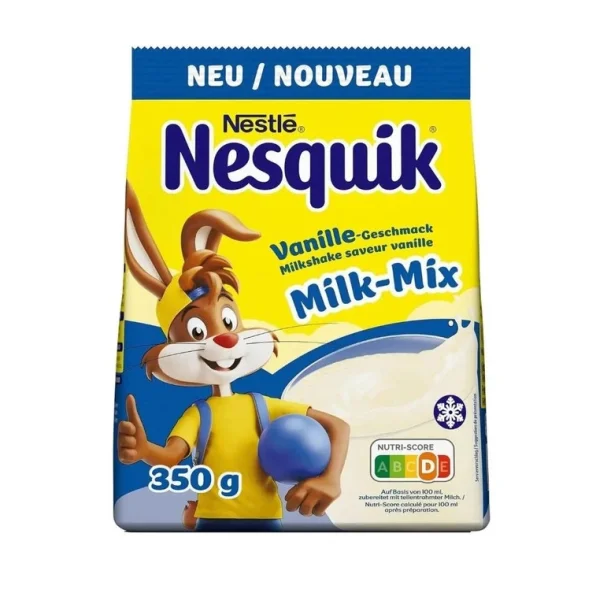 Напій Какао розчинний Nestle Nesquik Milk-Mix Geschmack Milkshake saveur Vanille Несквік молочний коктейль з ванільним смаком 350г - 1