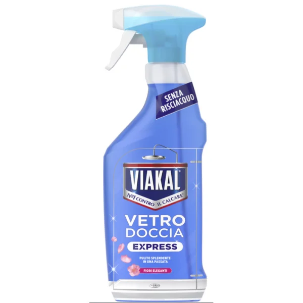 Засіб для миття Скла душових Кабін Viakal Vetro Doccia Fiori Eleganti Віакал проти Мильних відкладень Червоні квіти Спрей 470мл - 3