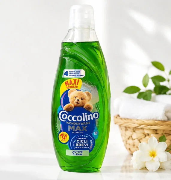 Гель для Швидкого прання Coccolino Wonder Wash Max Gel Short Cycle ProS Active Clean Коколіно Макс Активне очищення 54прань 2160мл - 3