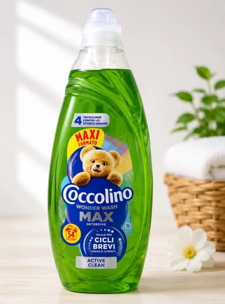 Гель для Швидкого прання Coccolino Wonder Wash Max Gel Short Cycle ProS Active Clean Коколіно Макс Активне очищення 54прань 2160мл - 1