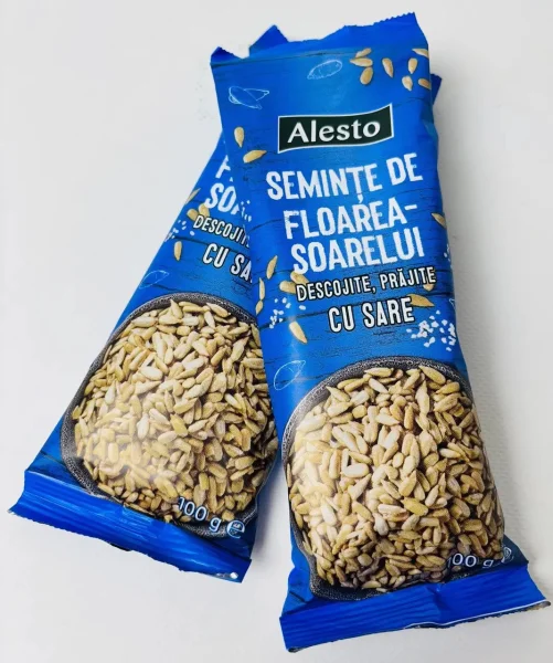 Насіння Сонішника біле Смажене Alesto SunFlower seed Roasted&Salted Алесто лущене підсолене Пакет 100г - 3