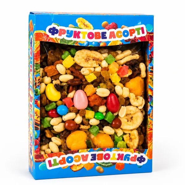 Суміш Горіхів сухофруктів та Цукерок Мікс Amanti Fruit&Nuts Sweets Mix Аманті солодке Фруктове асорті несмажені Коробка 500г - 2