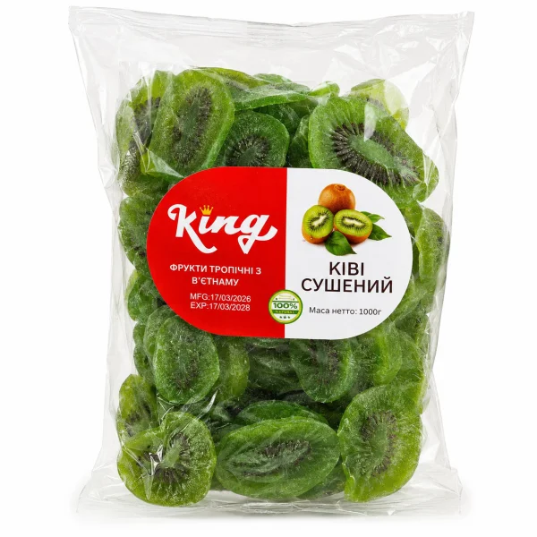 Ківі сушений натуральний Цукати Nafoods King Фрукти тропічні з Вьєтнаму Нафудс сухофрукти Пакет 1000г - 1