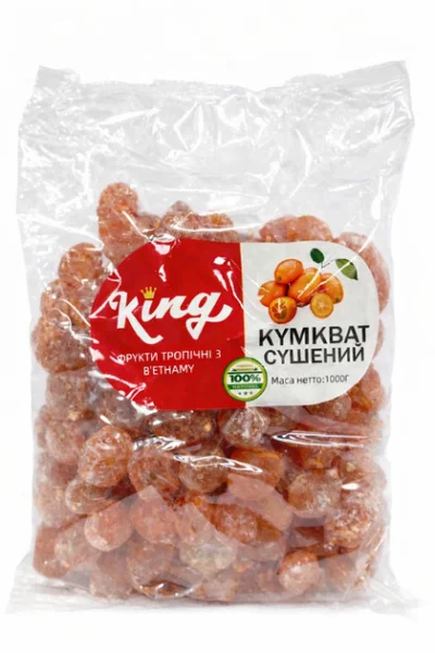 Кумкват цитрусовий сушений в Пудрі натуральний Цукати Nafoods King Фрукти тропічні з Вьєтнаму Нафудс фортунелла Пакет 1000г - 2