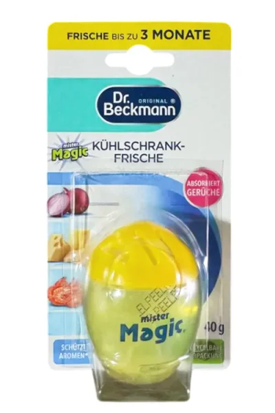 Поглинач запахів Ароматизатор Холодильників Dr. Beckmann Kühlschrank Frische Mister Magic Limone Др.Бекманн Яйце Лимон 40г - 1