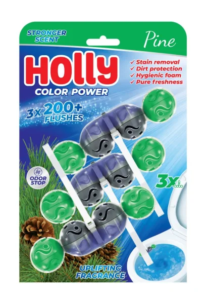 Набір Підвіска блоки для Унітазу Holly Color Power Pine Холлі Очищувач ароматизатор Хвоя 3шт 200змивів - 2