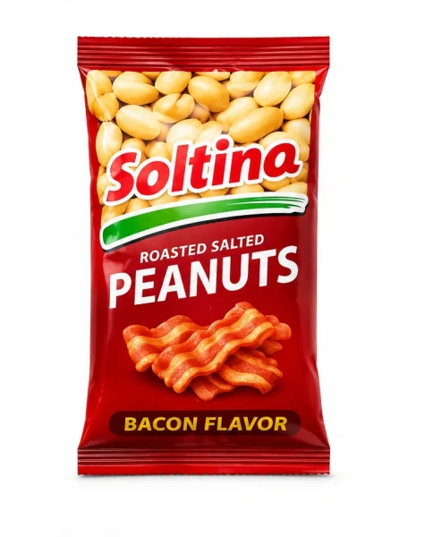 Арахіс смажений солоний Soltina Roasted Salted Peanuts Bacon Flavor Солтіна з смаком Бекону 100г - 2