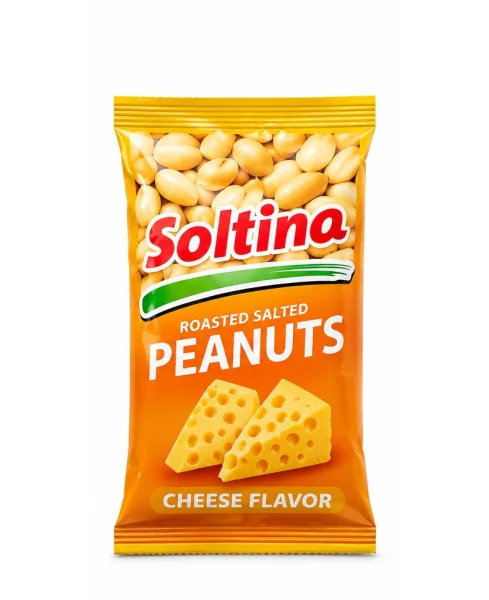 Арахіс смажений солоний Soltina Roasted Salted Peanuts Cheese Flavor Солтіна з смаком Сиру 100г - 1