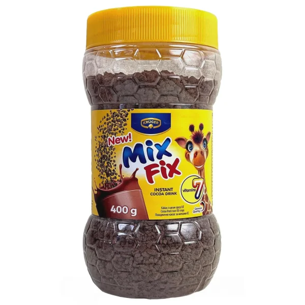 Какао напій Дитячий гранули без Глютену Kruger MixFix Instant Cocoa Drink МіксФікс класичний 7вітамінів Кальцій Банка 400г - 3