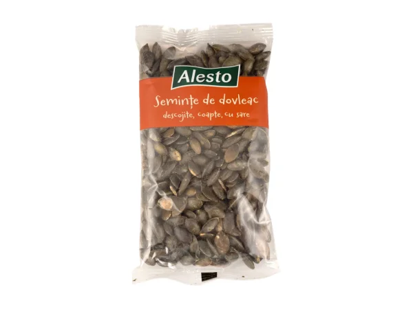 Насіння гарбуза Лущене Alesto Pumpkin seeds Seminte de Dovleac Salt Алесто Відбірне несмажене з Сіллю 100г - 2