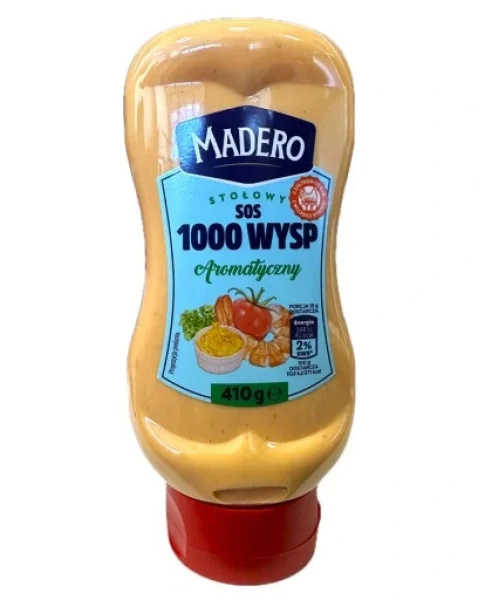 Соус до Риби та Морепродуктів тисяча Островів Madero sos 1000 Wysp Aromatiozny Мадеро Кремовий ароматичний Пляшка 410г - 2
