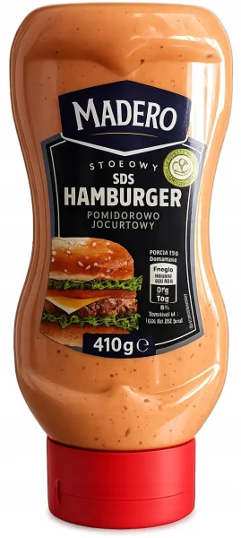 Соус до Гамбургерів Madero Hamburger Pomidorowo Jogurtowy Мадеро томатний кремово-йогуртовий Пляшка 410г - 2