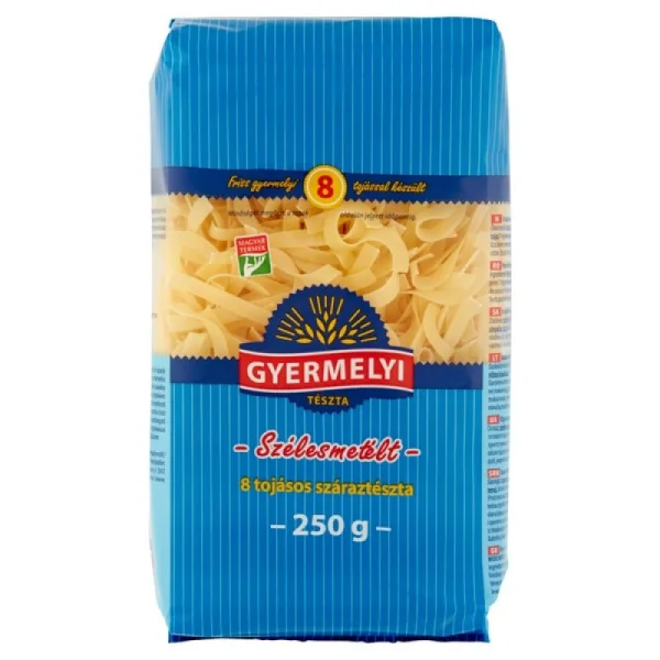 Макарони Локшина 8 яєць Gyermelyi 8 Tojasos szarazteszta Pasta Дьермелі паста середня 250г - 3