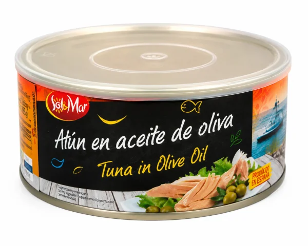 Тунець шматочки в олії SolMar Atun en aceite de Oliva Tuna Sunflower Oil Солмар євробаночка 650г - 1
