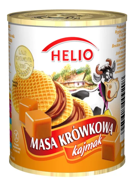 Молоко згущене Карамелізоване Helio Masa Krowkowa Kajmak Premium Геліо Каймак варене незбиране Банка 400г - 1