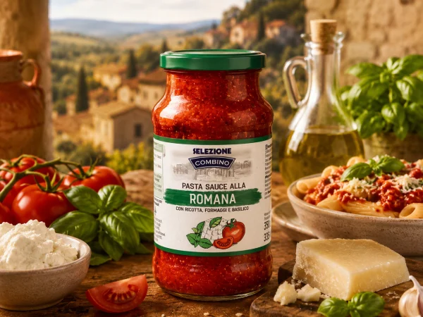 Соус до Пасти Римський Combino Selezione pasta Sauce alla Romana Комбіно до макарон з рікотою сирами та базиліком 350г - 1