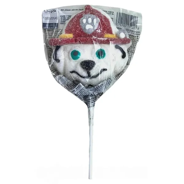 Цукерка льодяник Щенячий Патруль Relkon Paw Patrol Marshmallow Lollipops Red Релкон Маршмеллоу на Палочці смак Полуниця 1шт 45г - 1