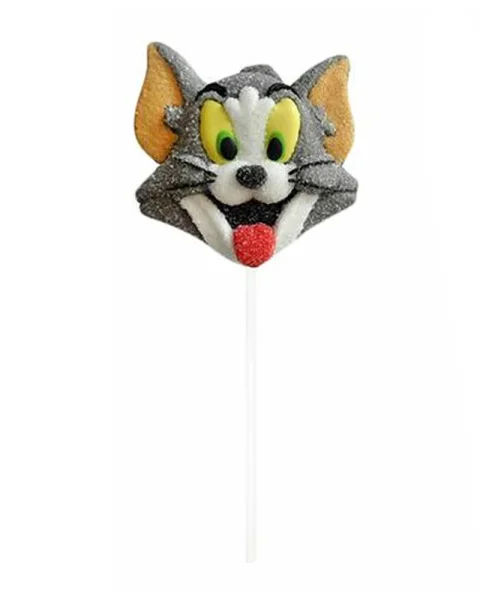 Цукерка льодяник Том та Джеррі Relkon Tom and Jerry Marshmallow Lollipops Boy Релкон Маршмеллоу на Палочці смак Полуниця 1шт 45г - 1