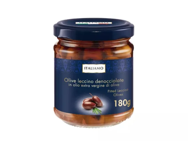 Оливки Коричневі сорт Леччіно Italiamo Olive Leccino denocciolate Італіамо в оливковій олії Екстра класу без Кісточок 180г - 2