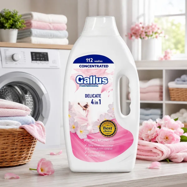 Гель прання парфумований Gallus Professional 4in1 Delicate Галуш Делікатний 112прань безфосфатний 4050мл - 1