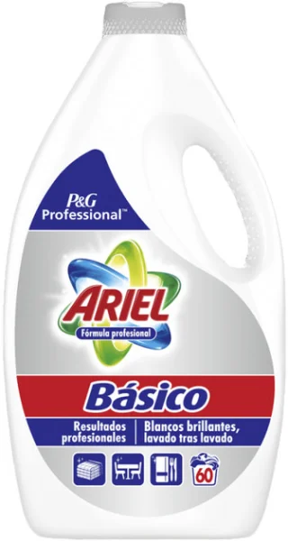 Гель прання Універсальний Ariel Professional Basico Detergente Formula Арієл Базіко сяюча Білизна прання за Пранням 60прань 2700мл - 4